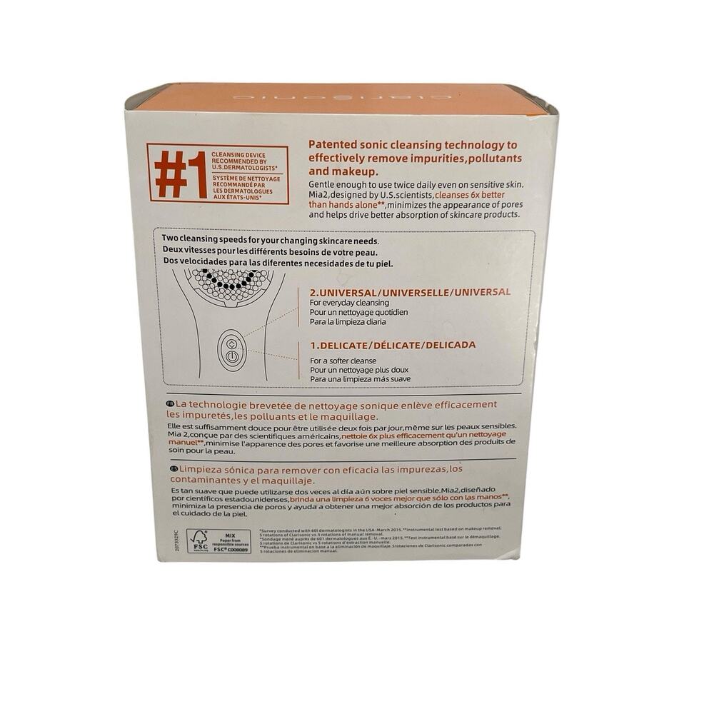 New Clarisonic Mia 2 Sonic Skin Cleansing System Pink Sealed - Picture 3 of 9